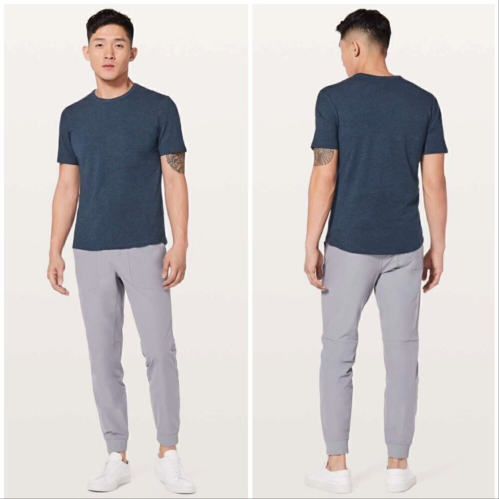 Lululemon 5 Year Basic Tee Heathered Nautical Navy Sz M